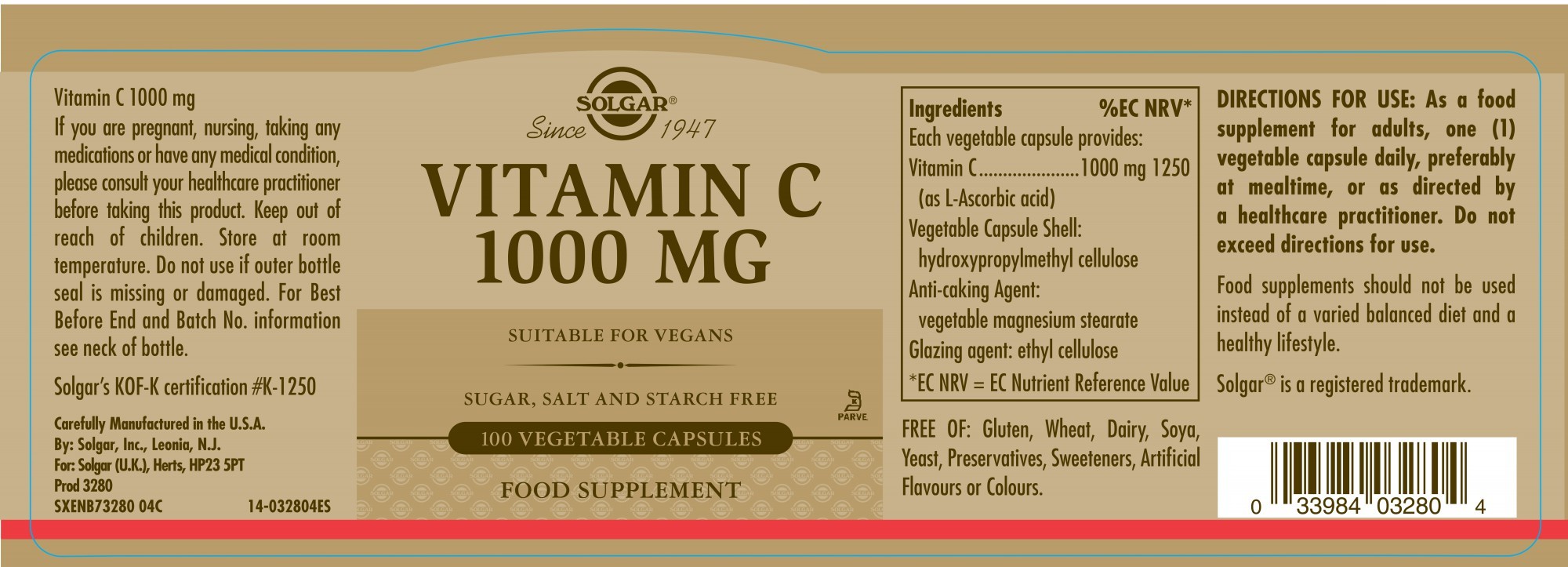 Solgar Vitamin C 1000 MG