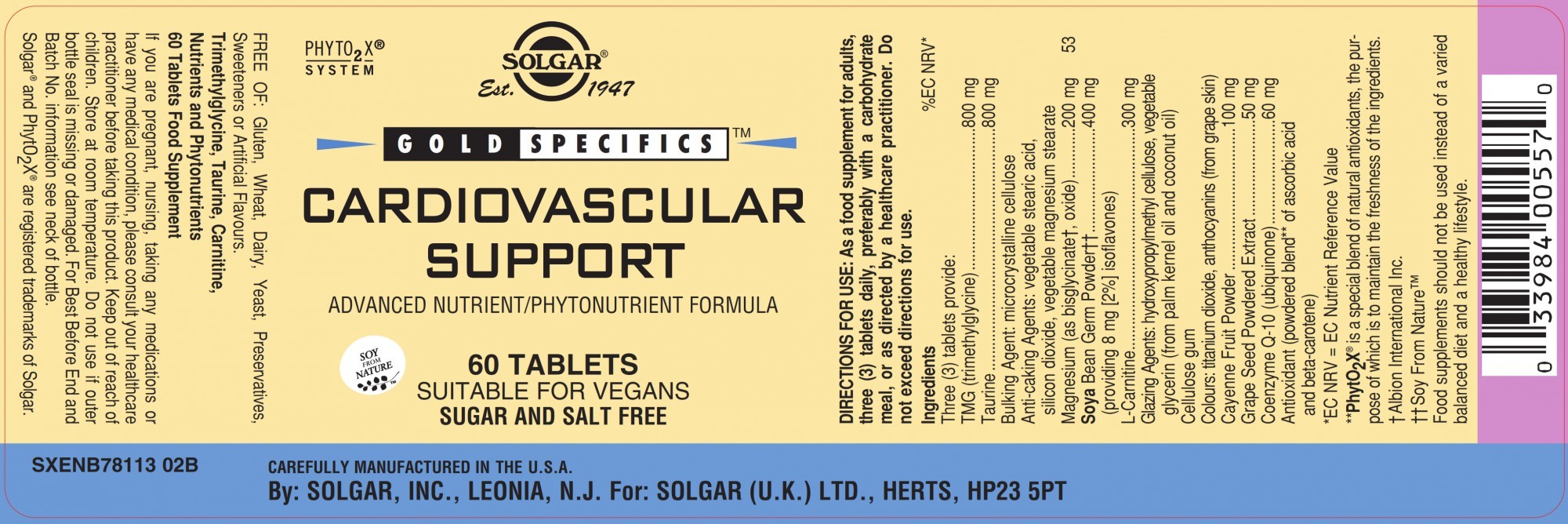 Solgar Gold Specifics™ Cardiovascular Support