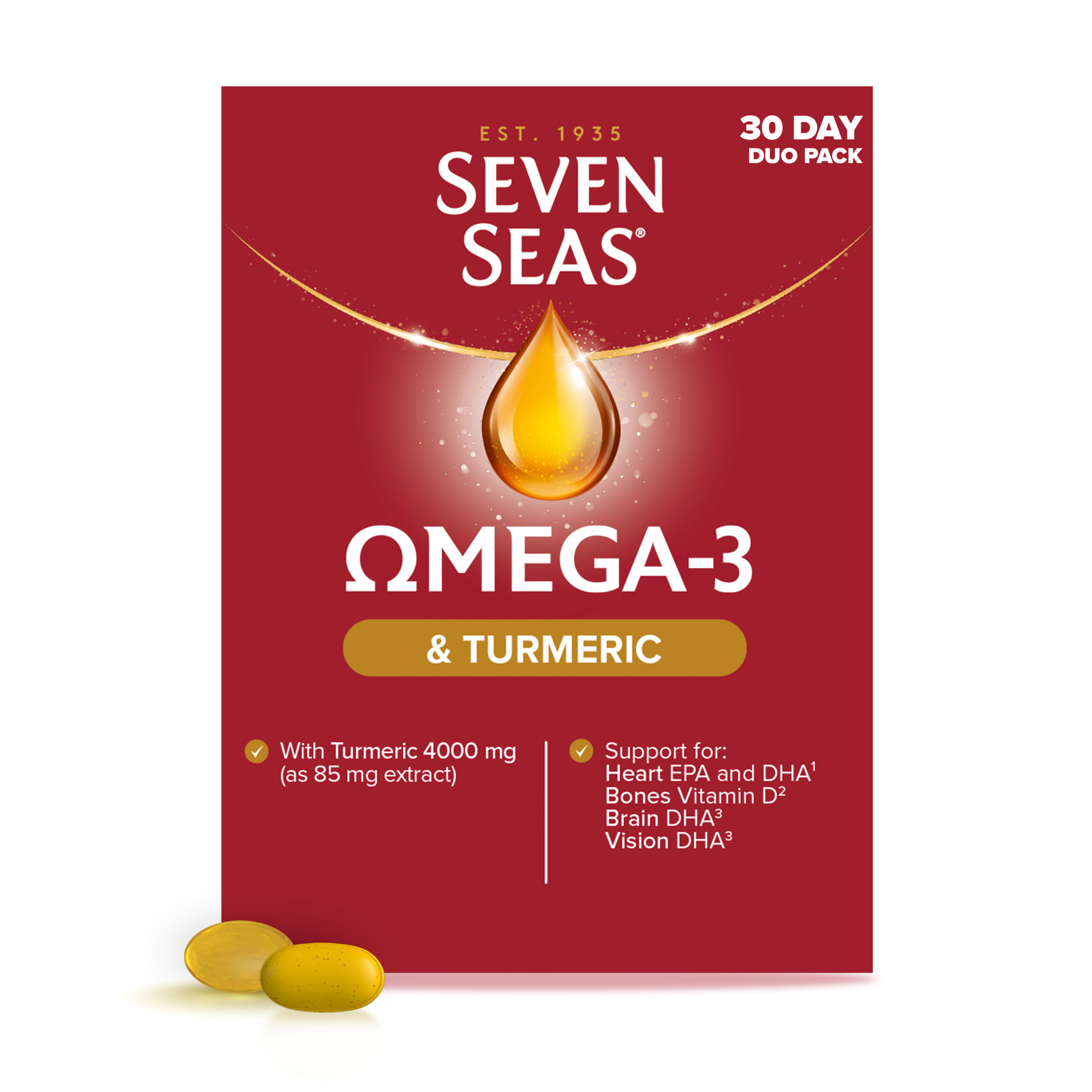 Seven Seas Omega-3 + Vitamin D, Plus Turmeric