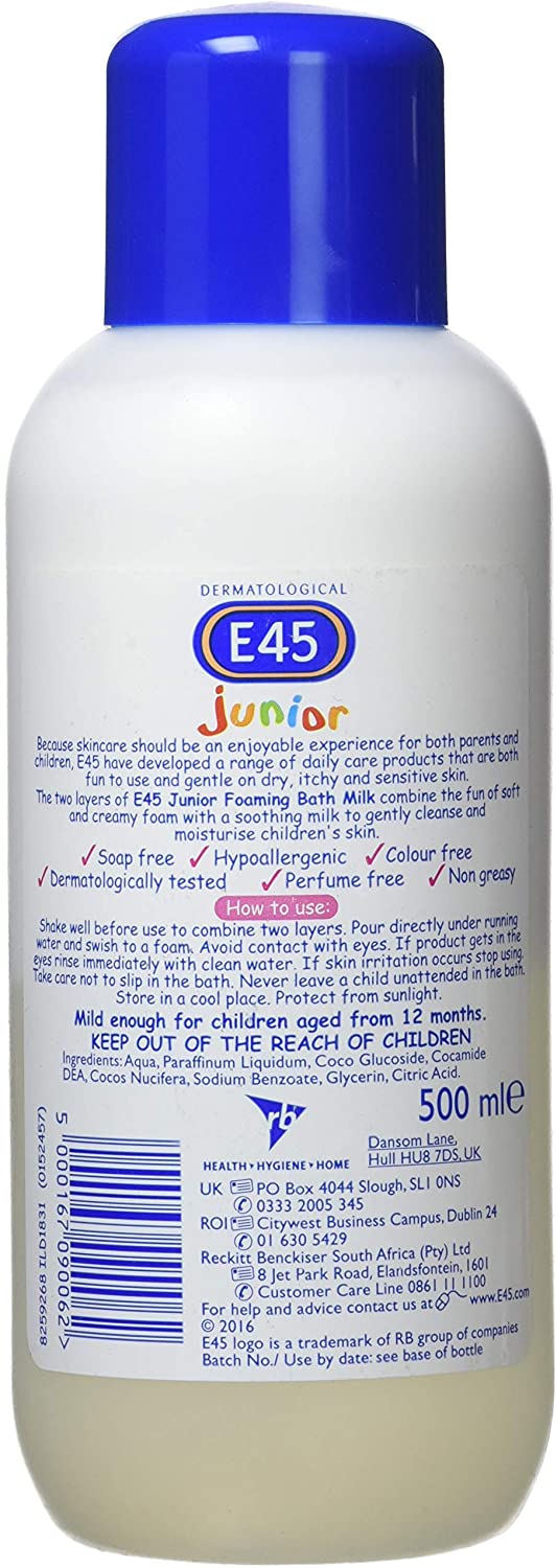 E45 Junior Foaming Bath Milk