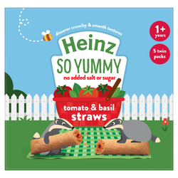 Heinz Tomato & Basil Straws 5 X 15g