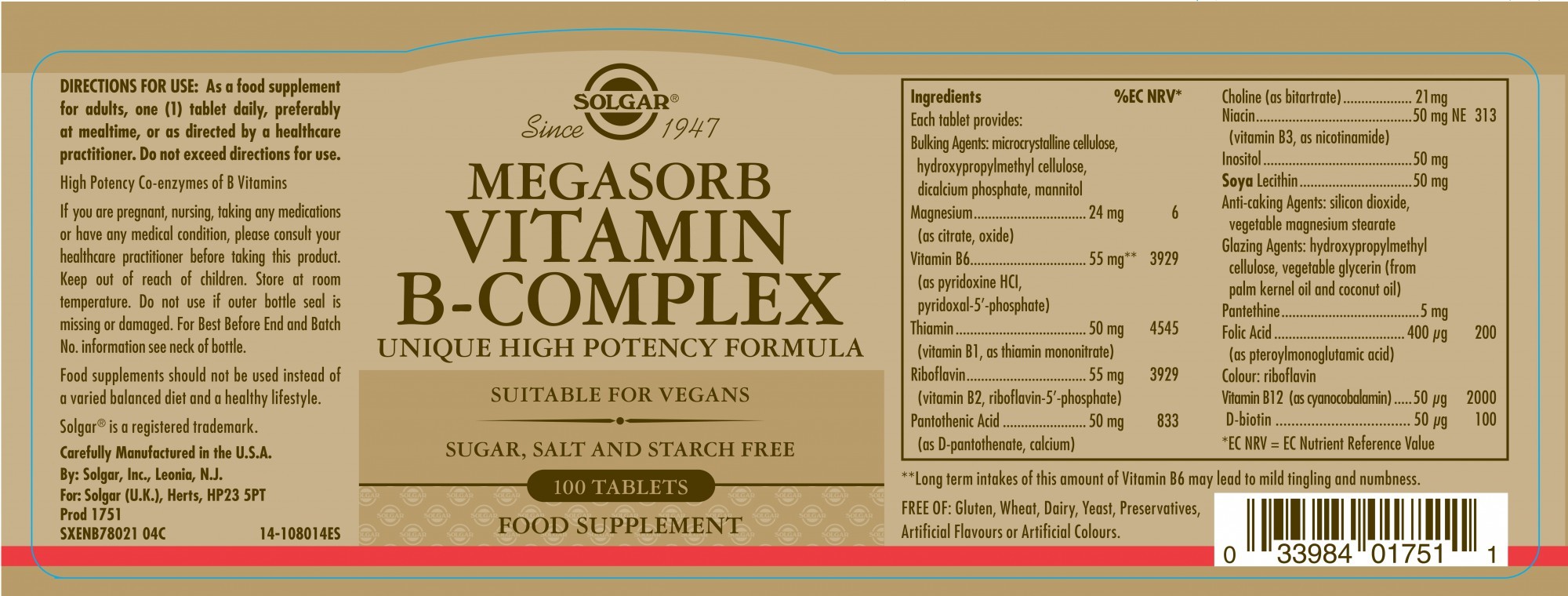 Solgar Megasorb Vitamin B-Complex