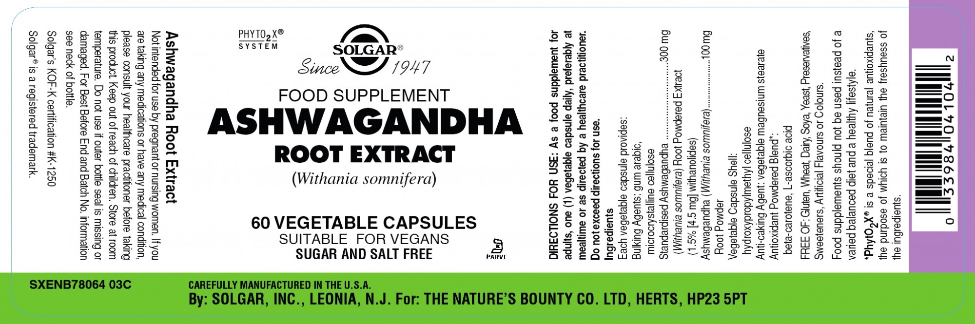 Solgar Ashwagandha Root Extract