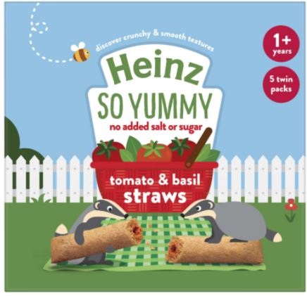 Heinz Tomato & Basil Straws 5 X 15g