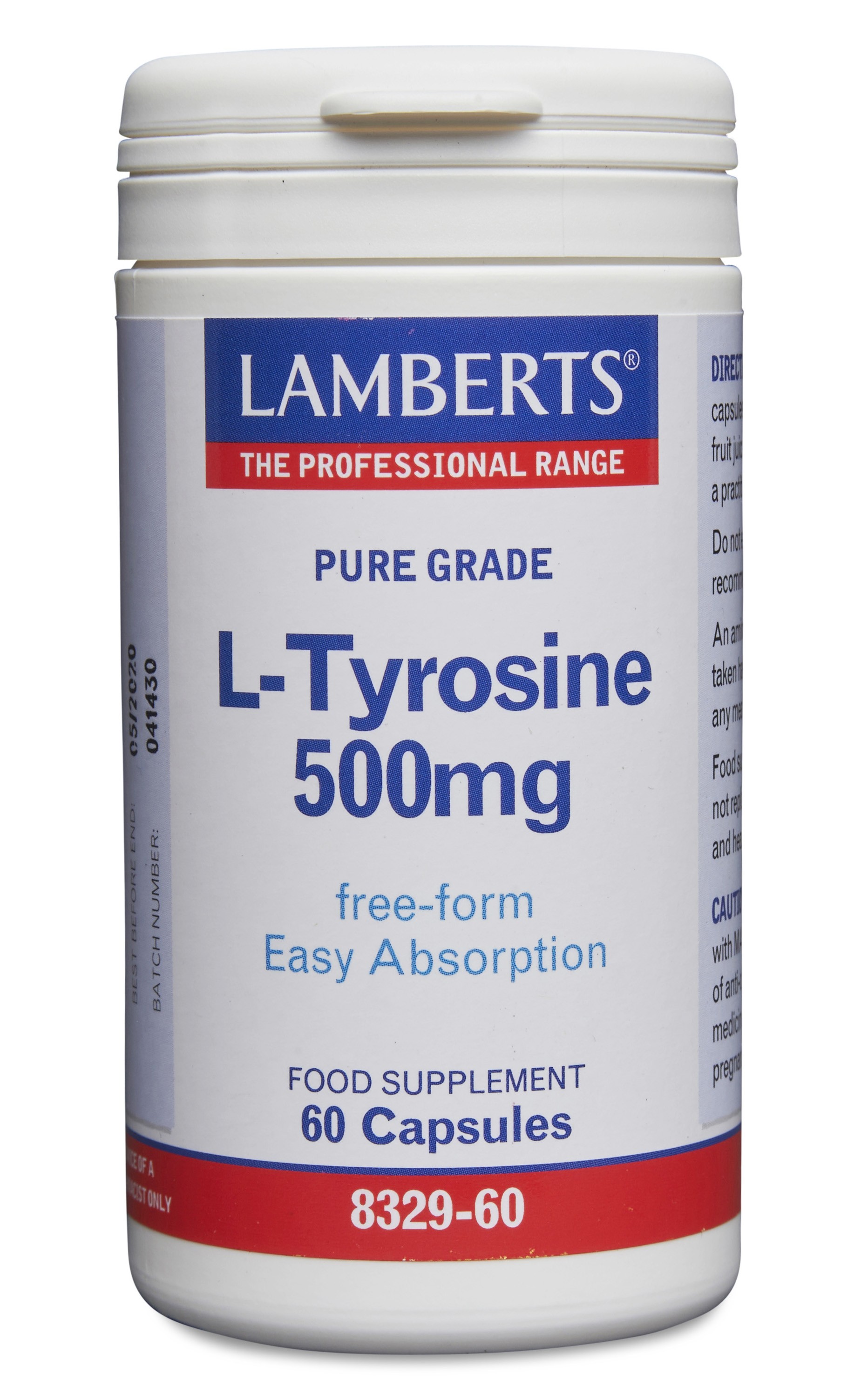 Lamberts L-Tyrosine 500mg
