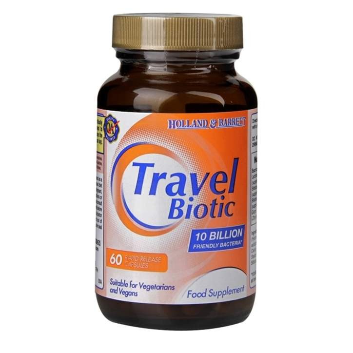 Holland & Barrett Travel Biotic Live Friendly Bacteria + Ginger 30 Capsules