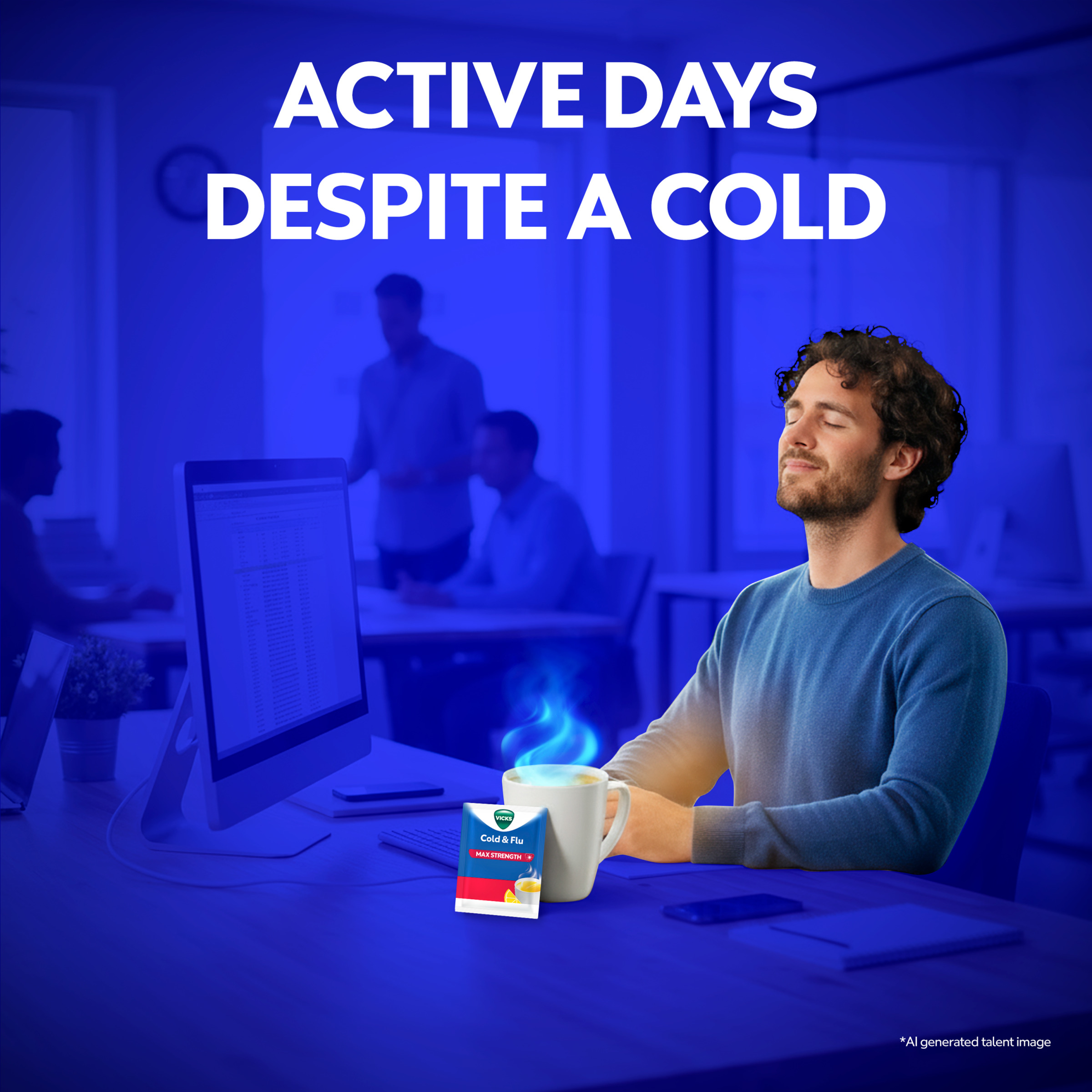 Vicks Cold & Flu Max Strength Lemon Hot Drink Sachets