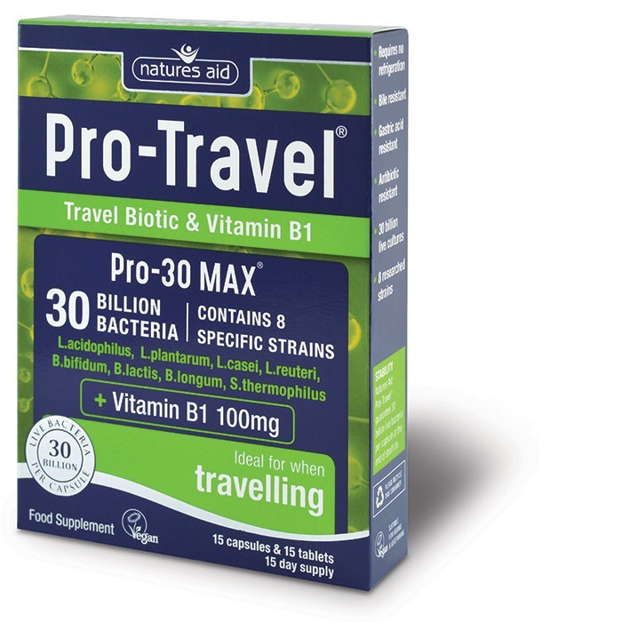 Natures Aid Pro-Travel (Containing Pro-30 Max & Vitamin B1)