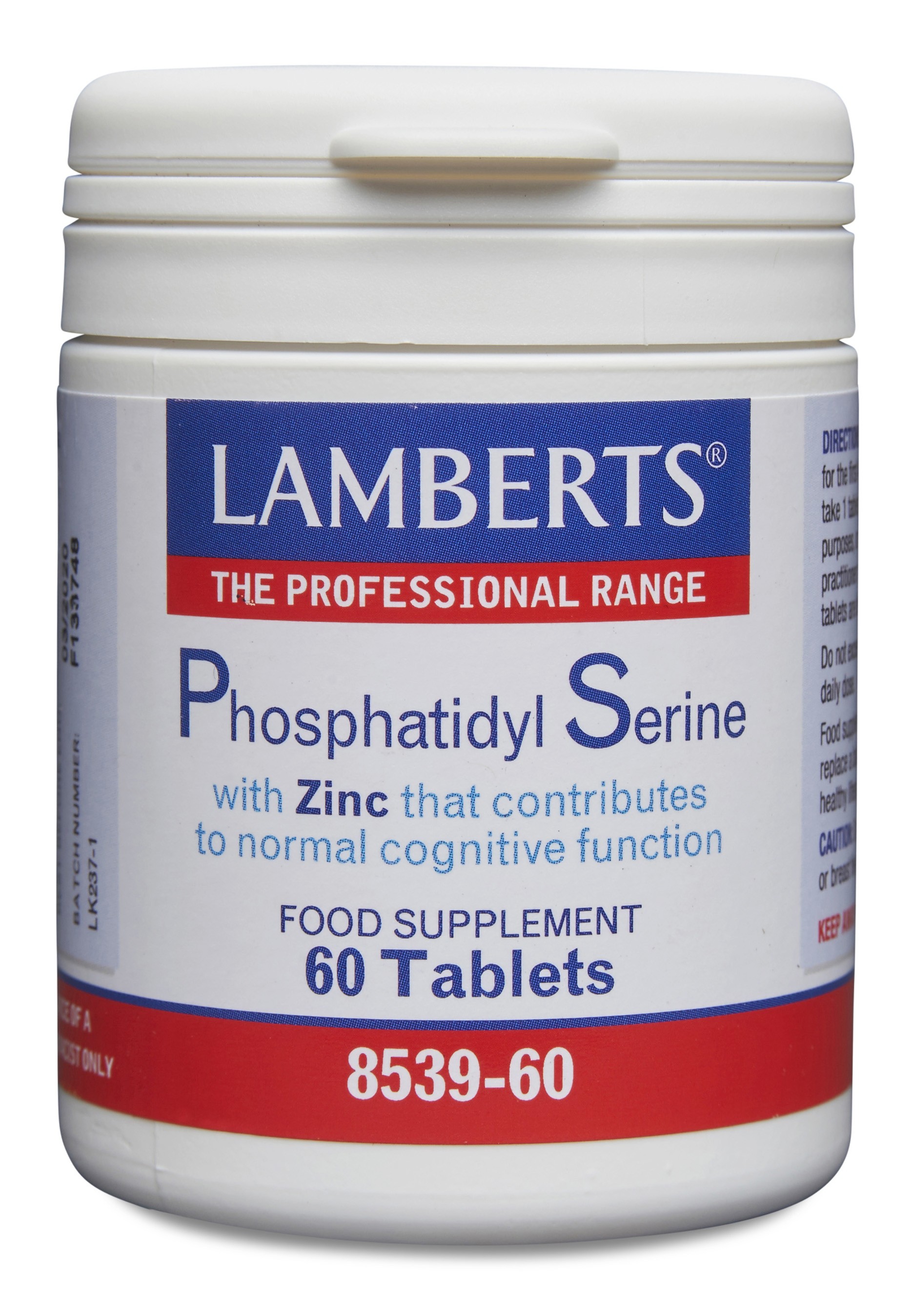 Lamberts Phosphatidyl Serine 100mg With Zinc