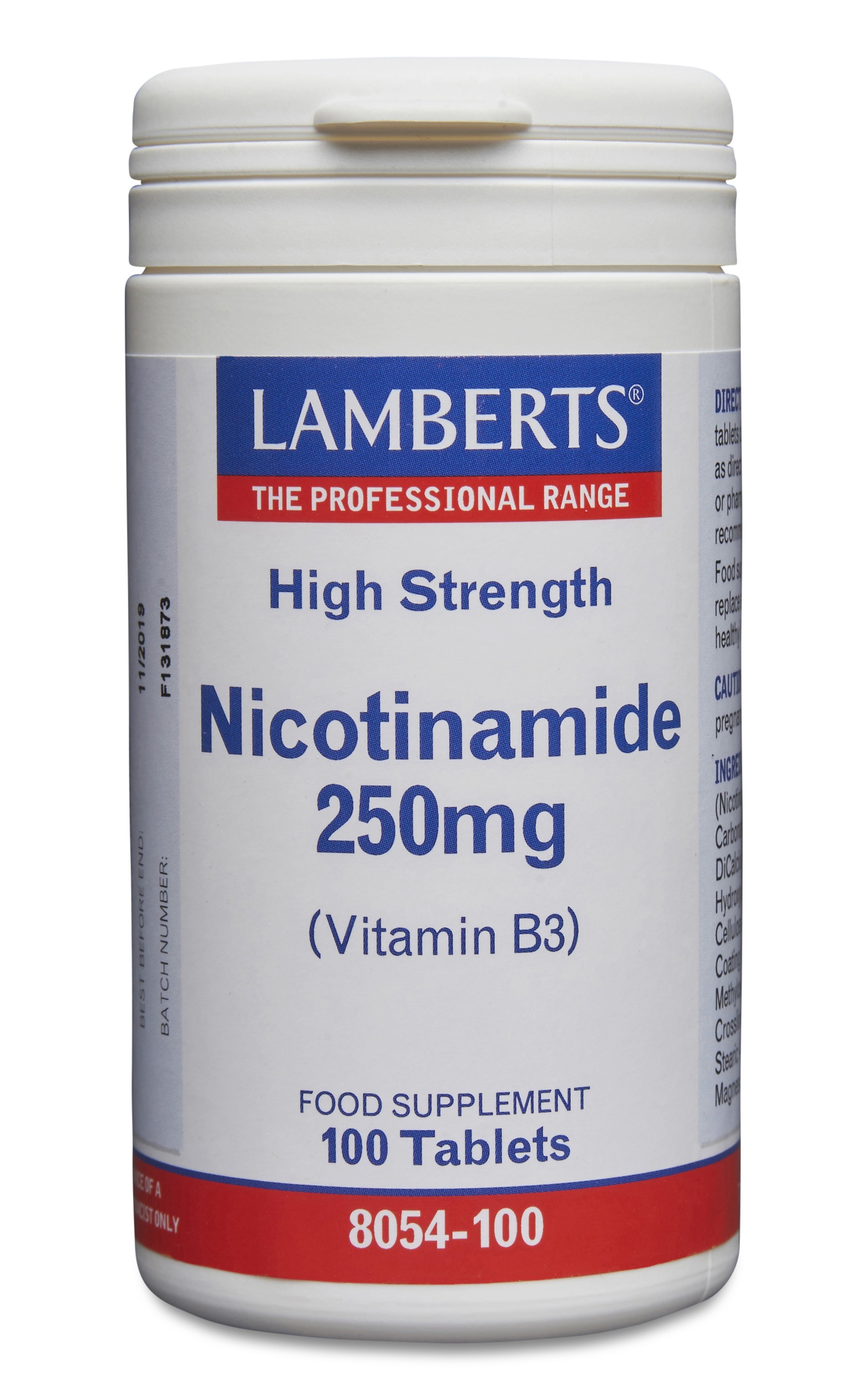Lamberts Nicotinamide 250mg (Vitamin B3)
