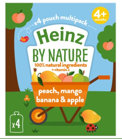 Heinz Peach, Mango, Apple & Banana 4pk