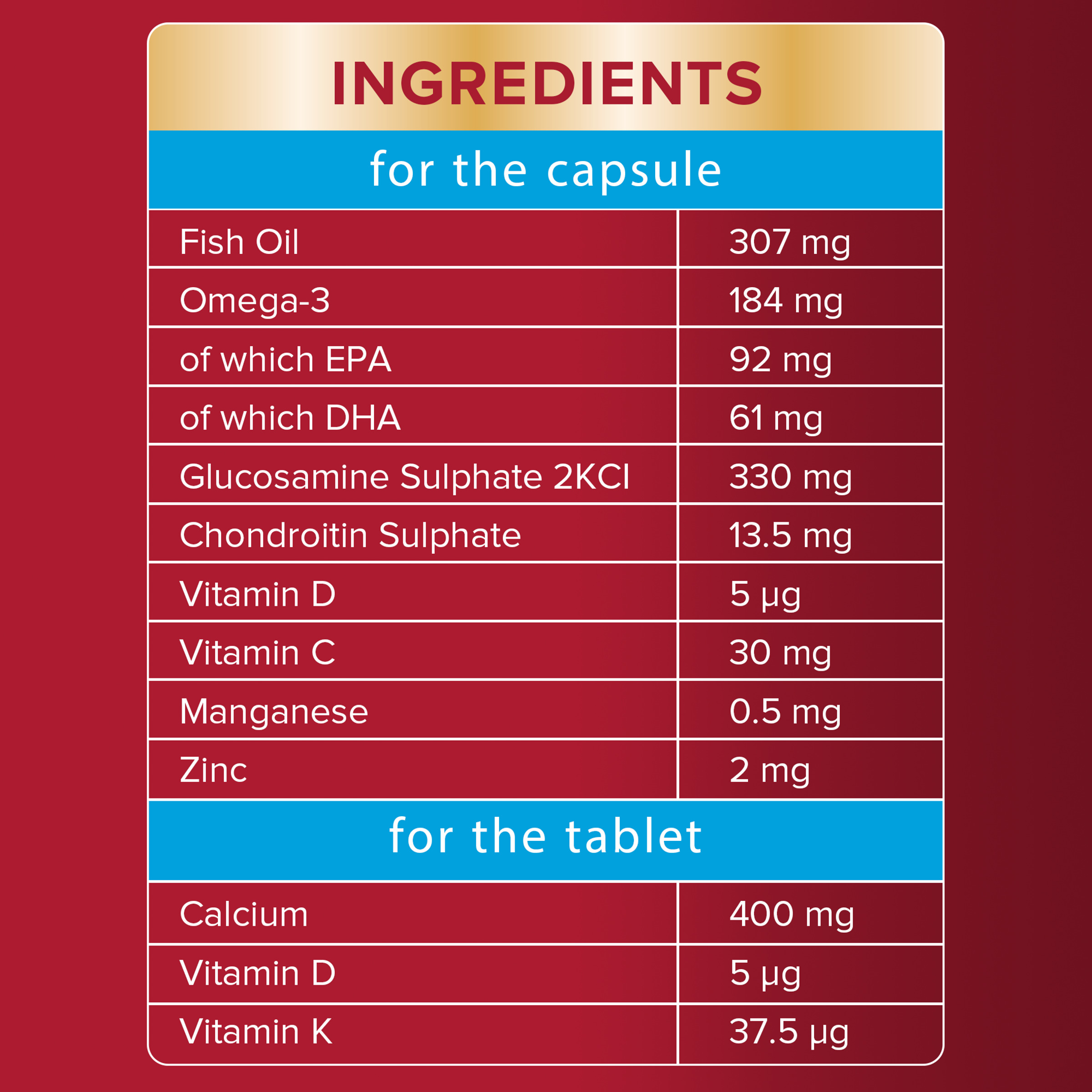 Seven Seas Jointcare + Calcium With Omega-3 And Glucosamine