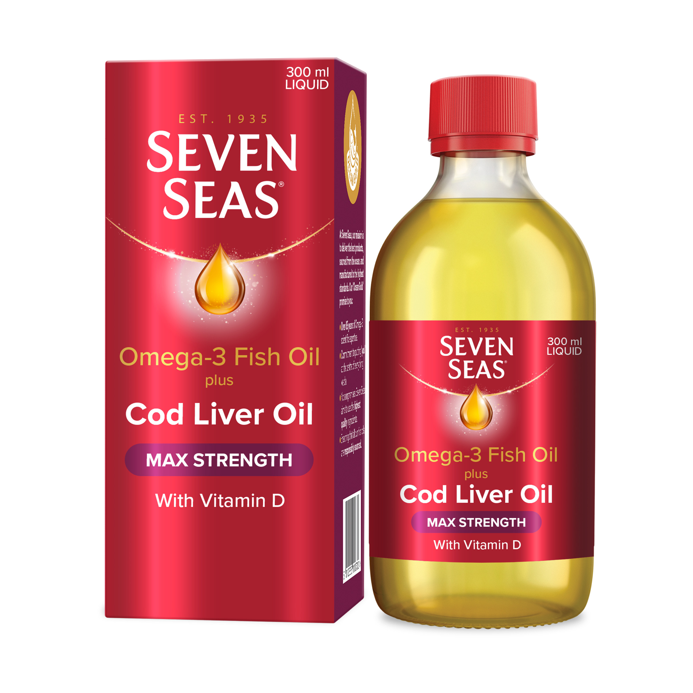 Seven Seas Omega-3 Fish Oil Plus Cod Liver Oil Max Strength With Vitamins D And Vitamin E