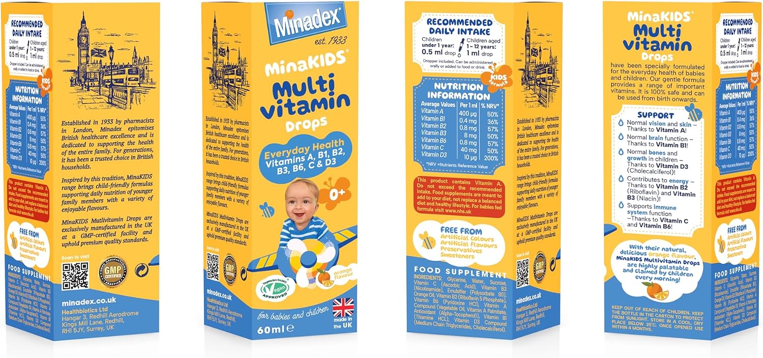 Minakids Multivitamin Drops 60ml