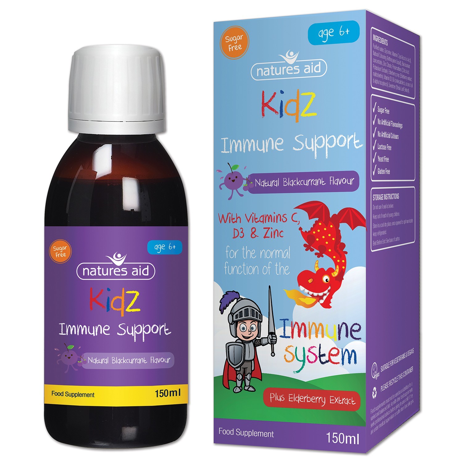 Natures Aid (6-12 Years) Kidz Immune Support