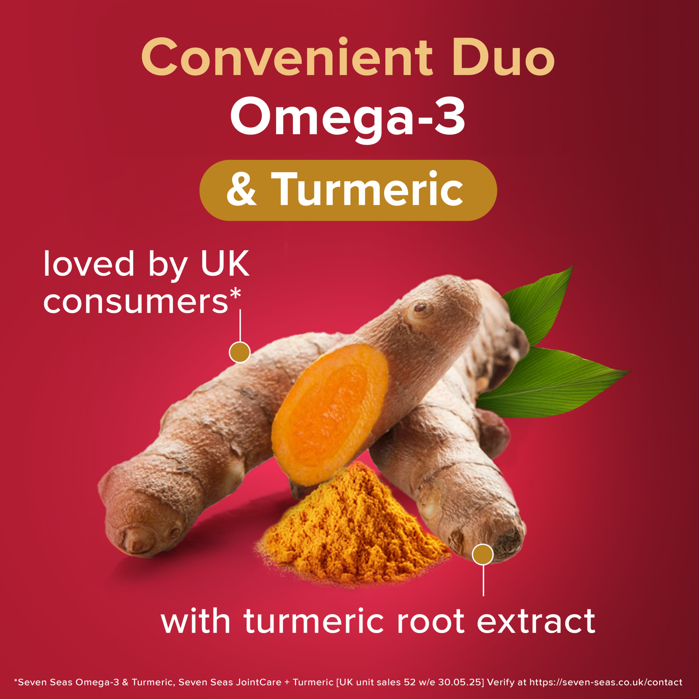 Seven Seas Omega-3 + Vitamin D, Plus Turmeric