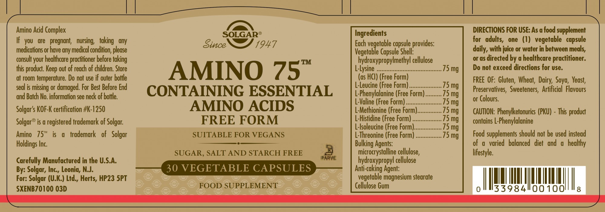 Solgar ﻿amino 75™