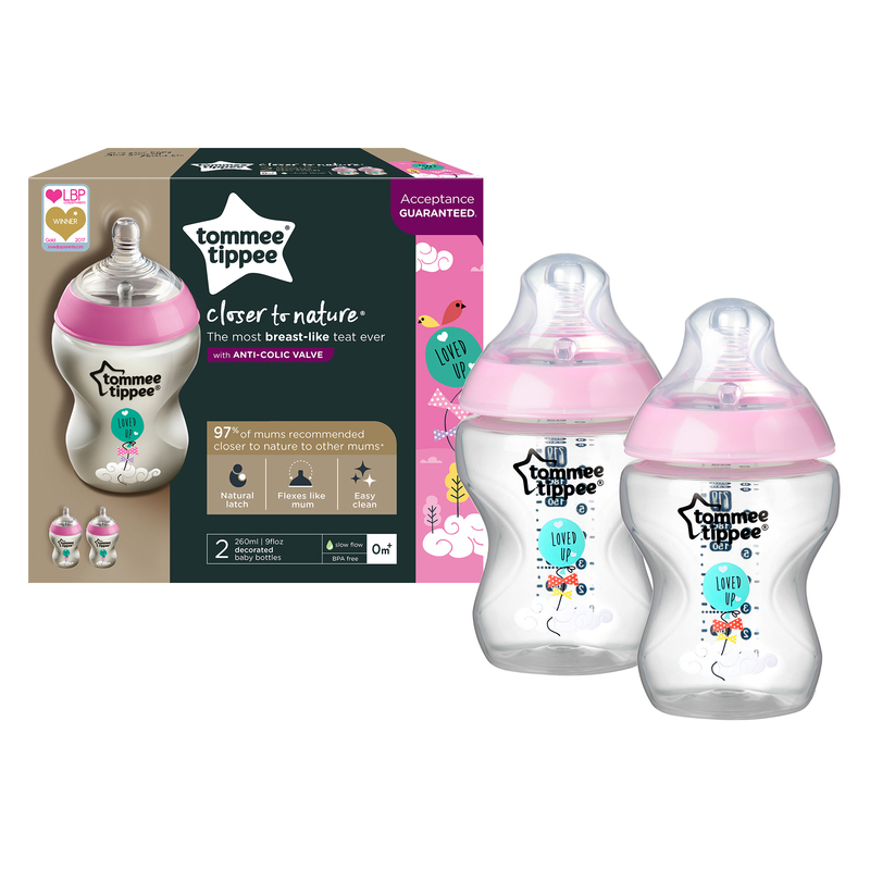 Tommee Tippee Closer TO Nature Decorated Bottle 2pk