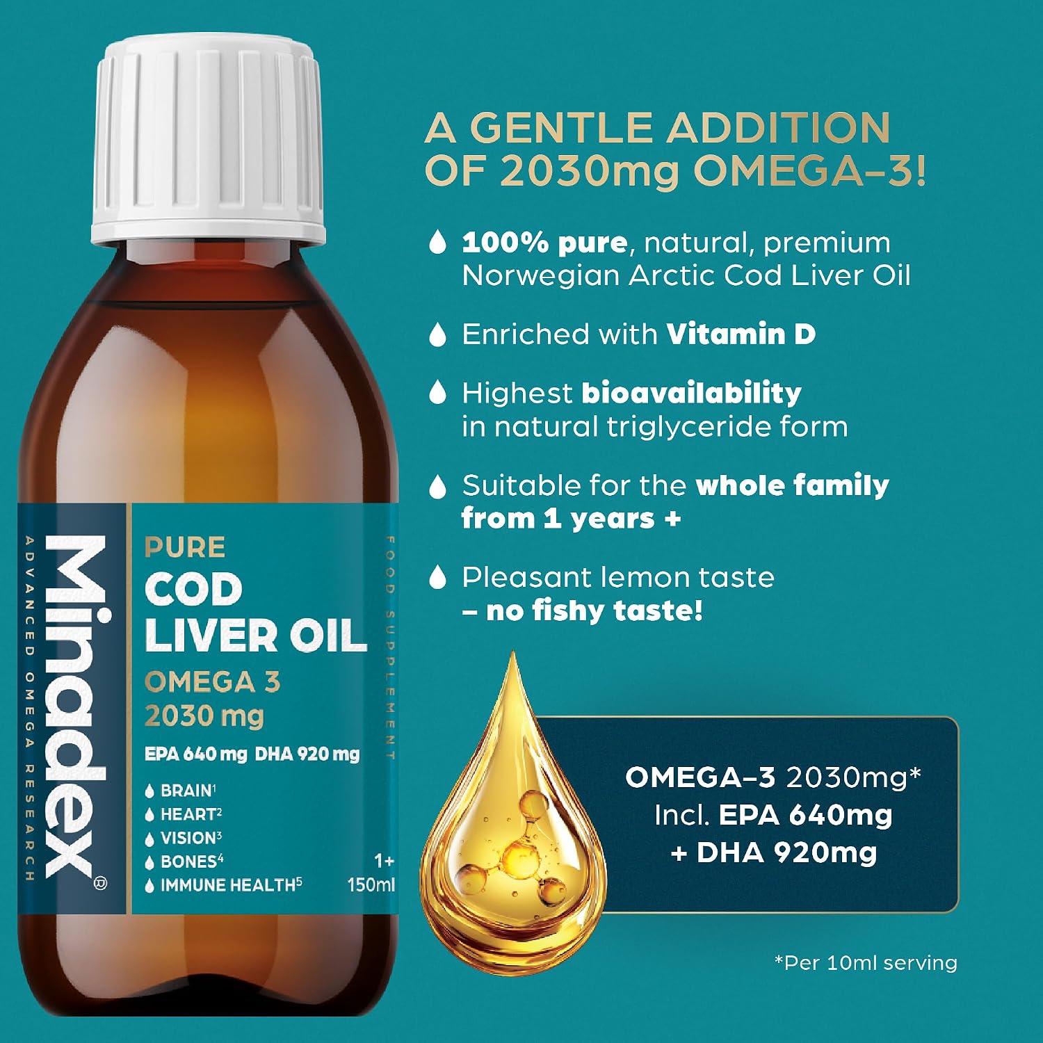 Minadex Pure Cod Liver Oil 150ml