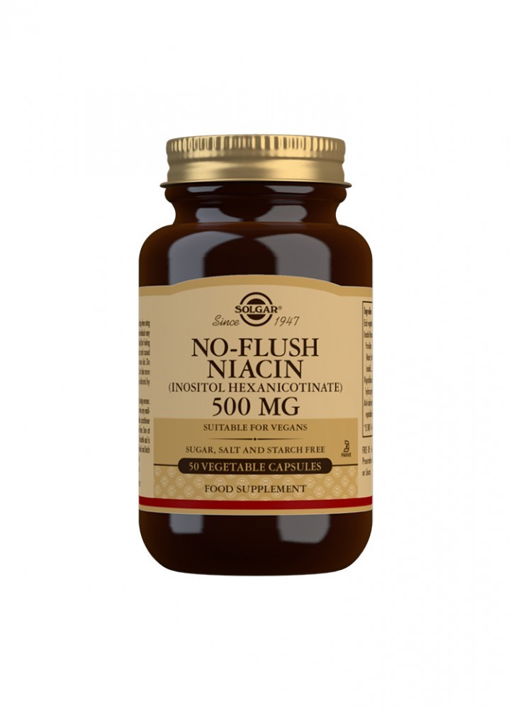 Solgar NO-Flush Niacin (Inositol Hexanicotinate) 500 MG