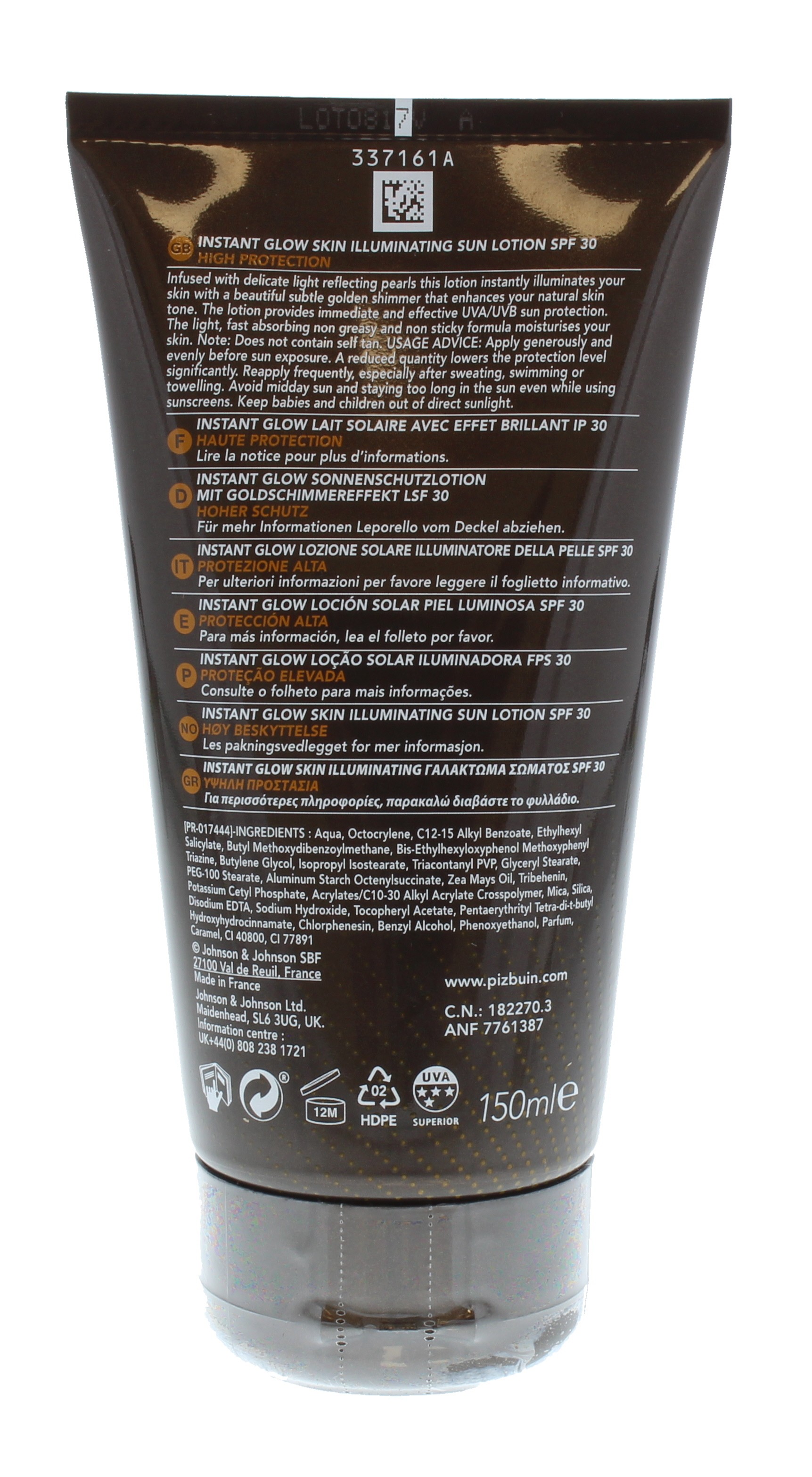 Piz Buin Instant Glow Sun Lotion Spf30