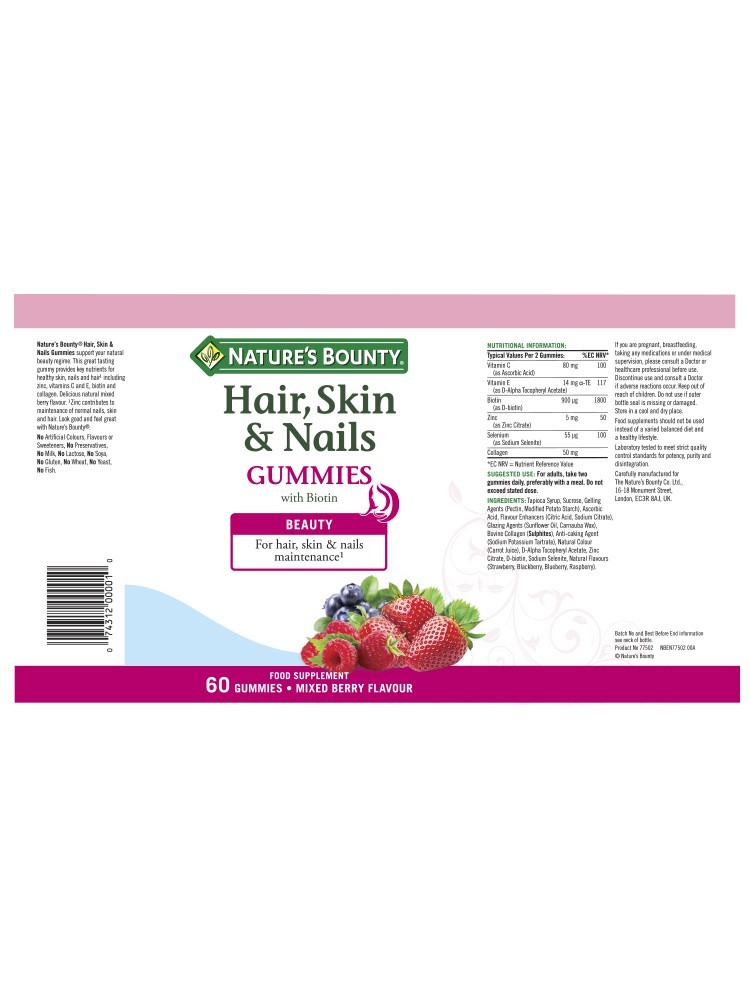 Nature'S Bounty Hair, Skin & Nails Gummies With Biotin