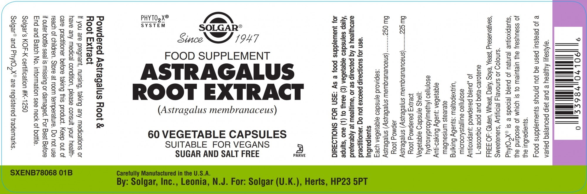 Solgar Astragalus Root Extract