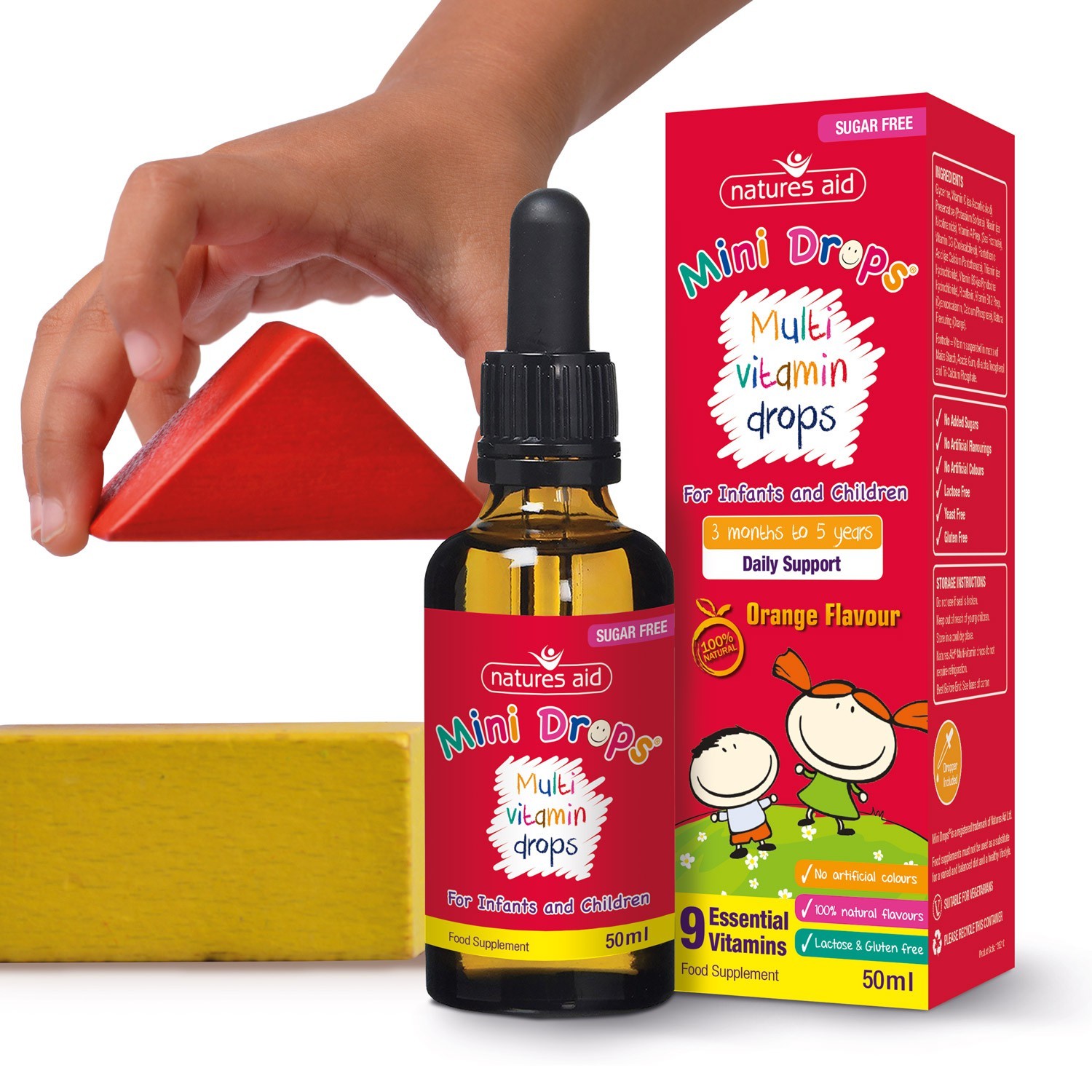 Natures Aid (3 Months-5 Years) Multi-Vitamin Mini Drops For Infants & Children