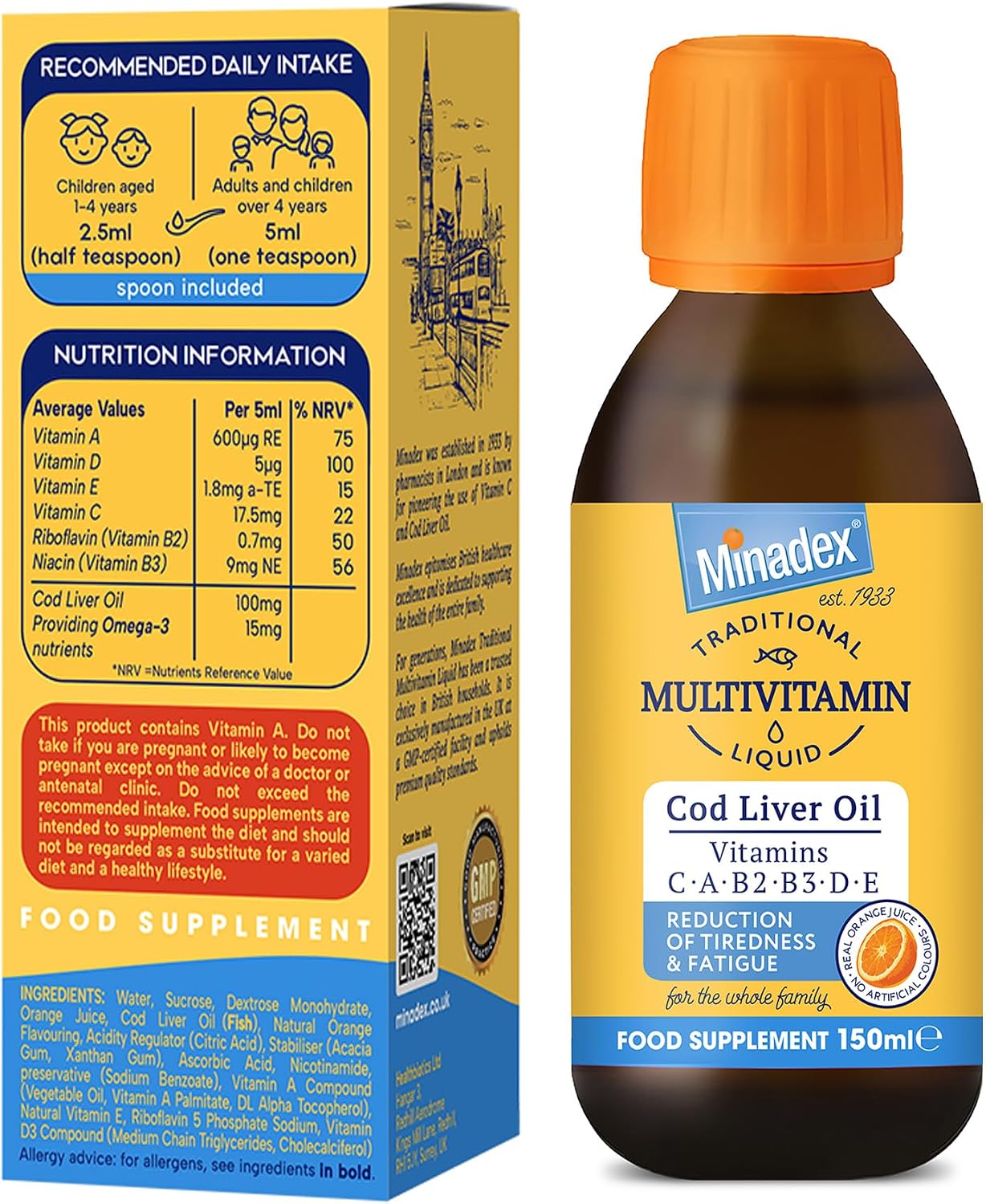 Minadex Multivitamin Liquid 150ml