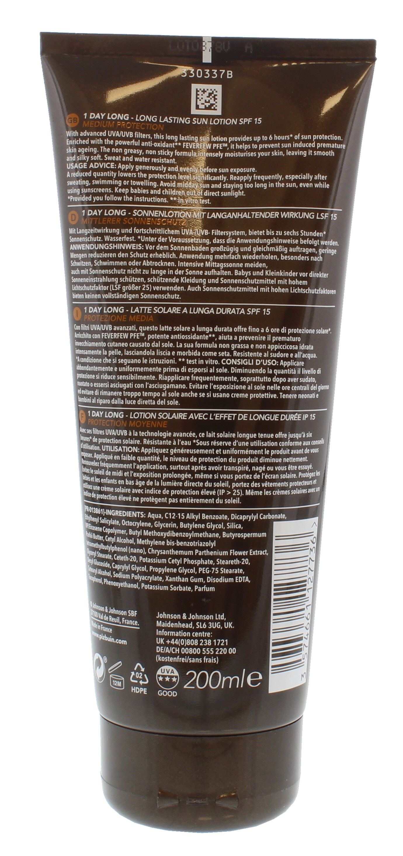 Piz Buin One Day Long Lotion Spf15