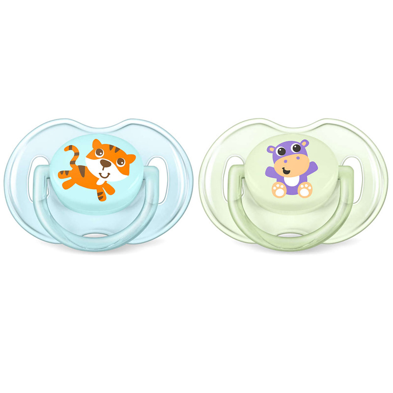 Philips Avent Classic Soothers Tiger & Hippo 0-6M