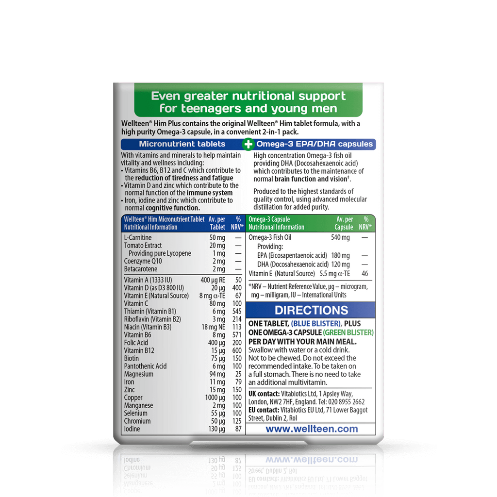 Wellteen Him Plus 56 Tablets/Capsules