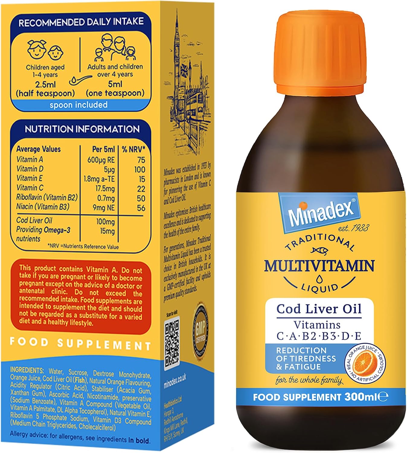 Minadex Multivitamin Liquid 300ml