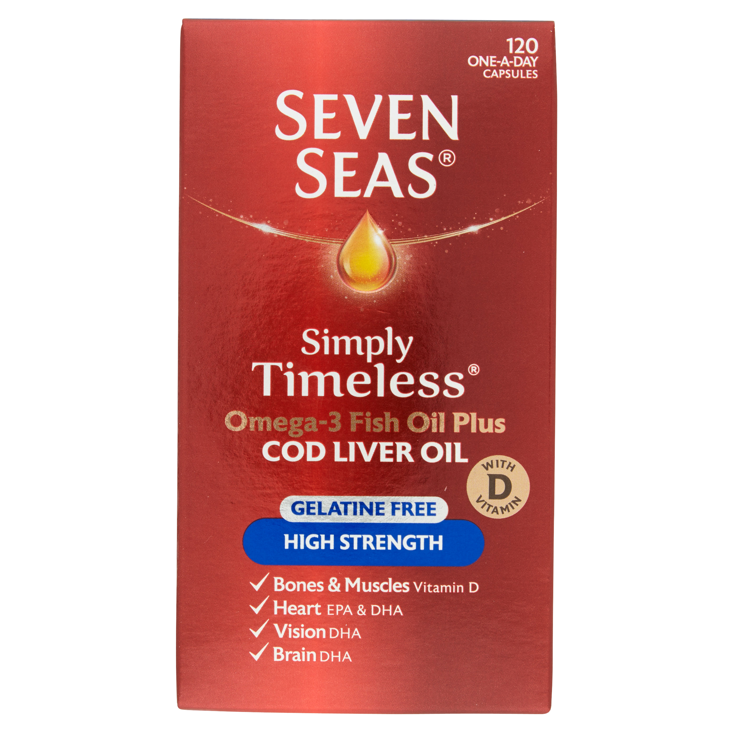 Seven Seas High Strength Gelatine Free Capsules