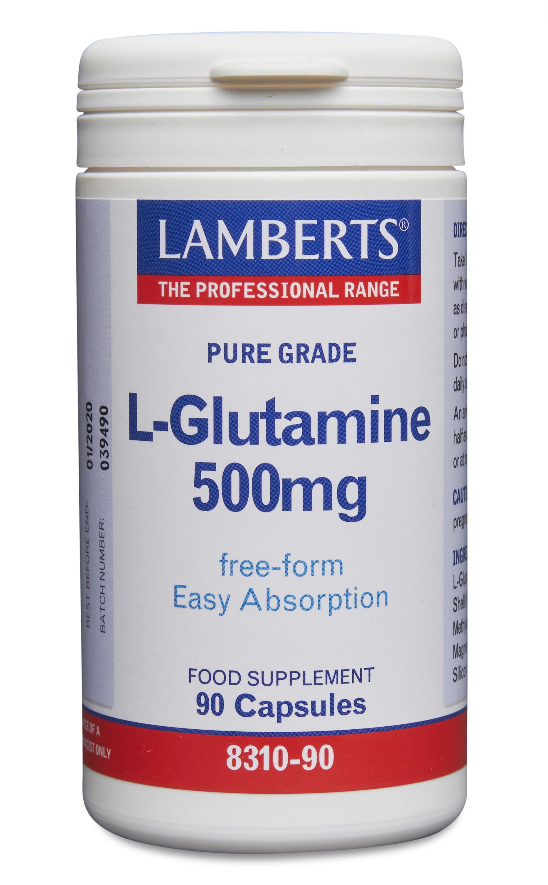 Lamberts L-Glutamine 500mg