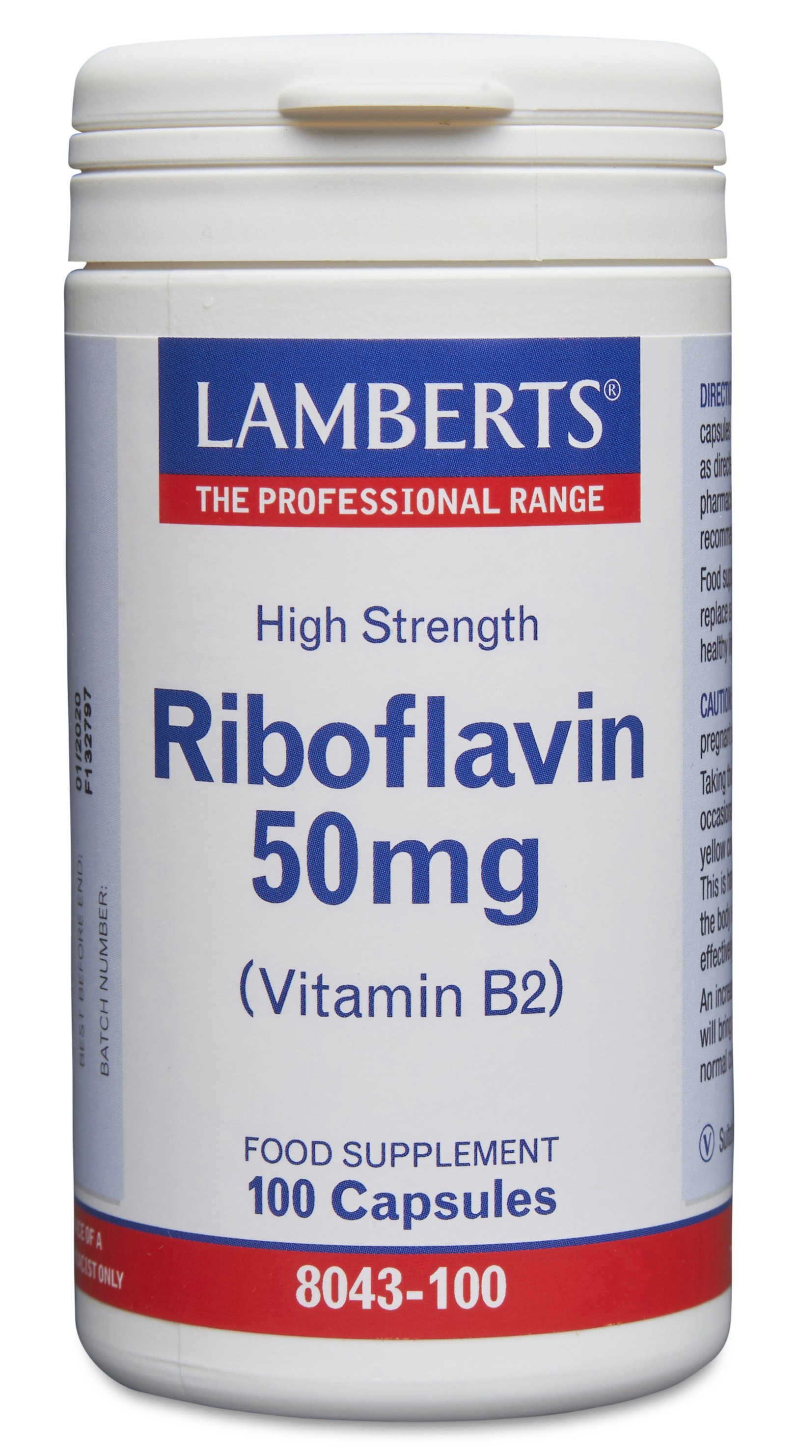 Lamberts Riboflavin 50mg (Vitamin B2)