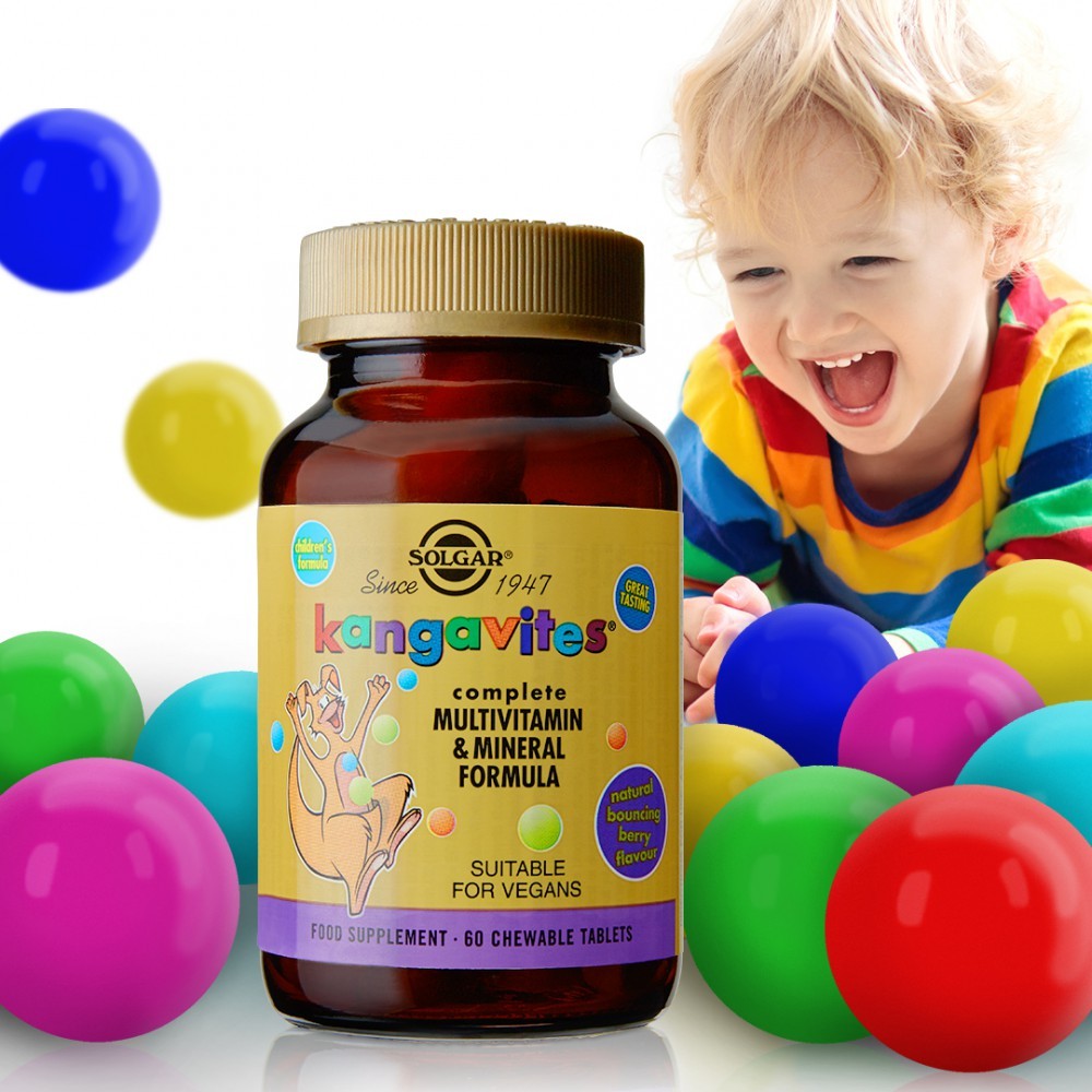 Solgar Kangavites® Complete Multivitamin & Mineral Formula For Children (Tropical Punch)