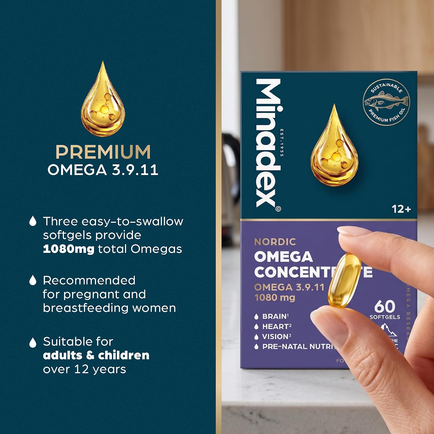 Minadex Nordic Omega Concentrate 60 Softgels