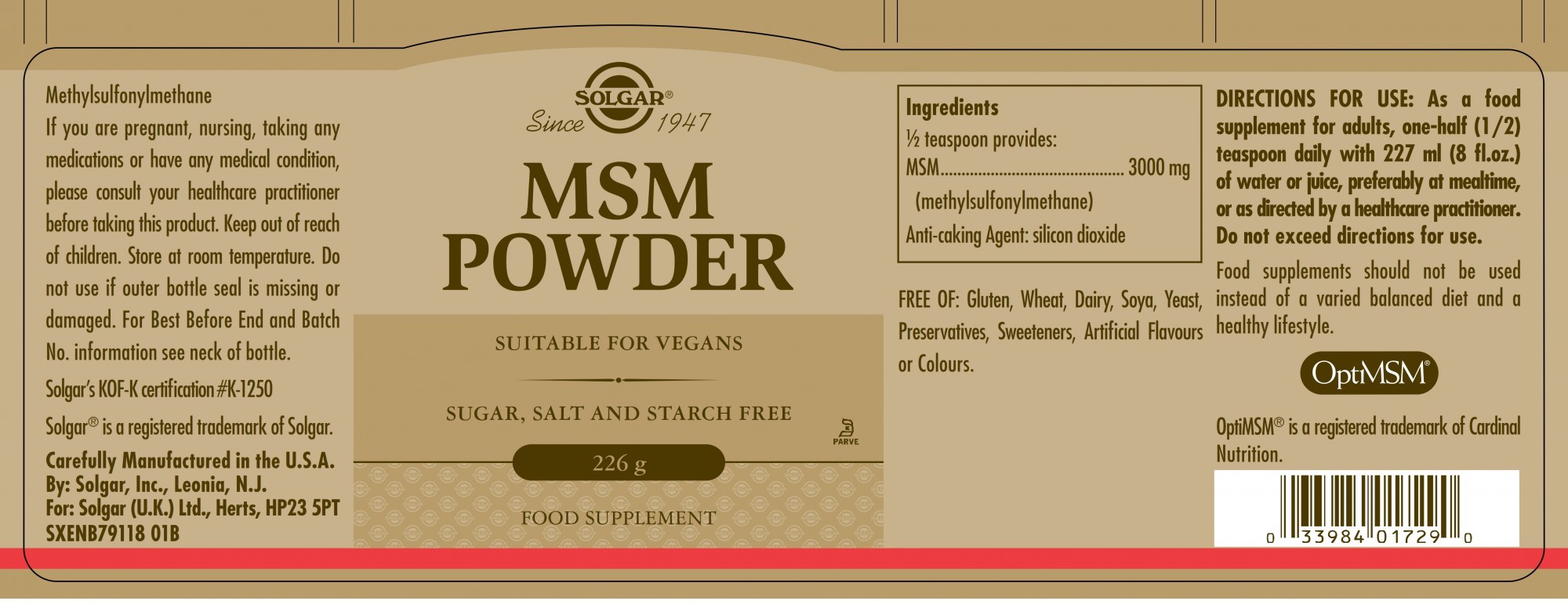 Solgar Msm Powder
