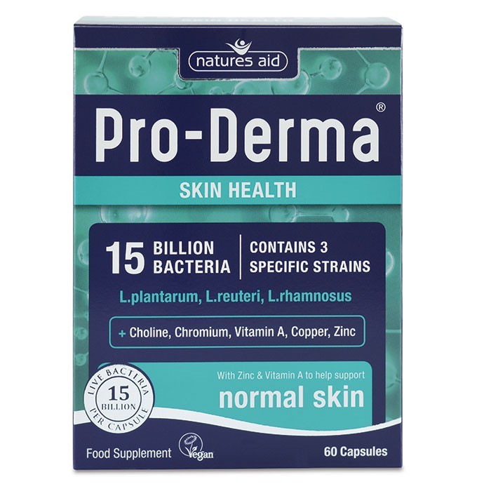 Natures Aid Pro-Derma (15 Billion Bacteria) With Choline, Chromium, Vitamin A, Copper & Zinc