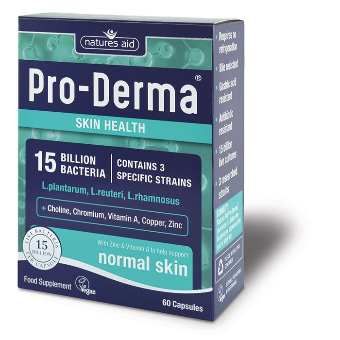 Natures Aid Pro-Derma (15 Billion Bacteria) With Choline, Chromium, Vitamin A, Copper & Zinc